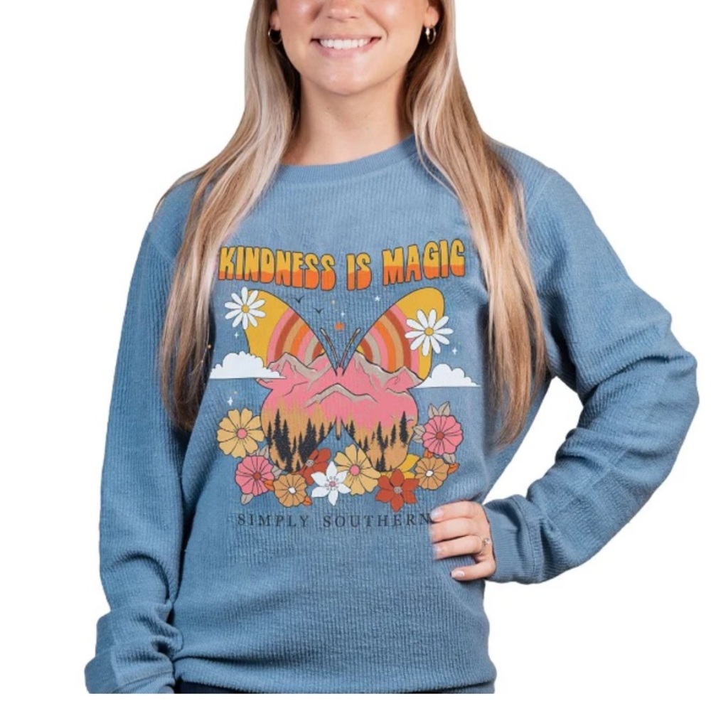 Simply Southern Blue 'Kindness is Magic' Sweatshirt